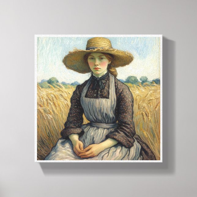 Toile Portrait d'une paysanne Vincent van Gogh (Recto)