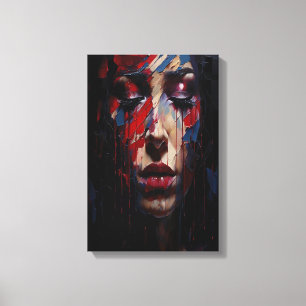 Toile Portrait émotionnel Abstrait Art expressionniste