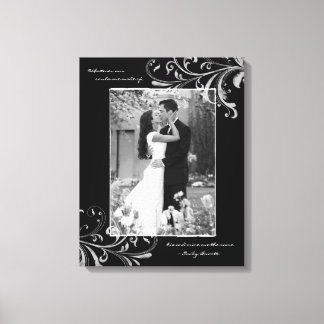 Toile Portrait floral noir blanc photo Modèle photo