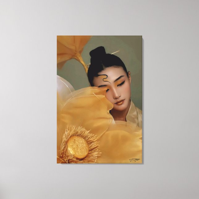 Toile Portrait Geji GaiGai Chinese Dance (Recto)