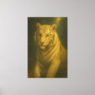 Toile Portrait majestueux du tigre blanc • Art animalier