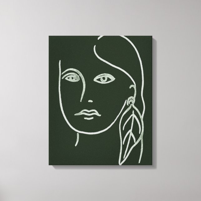 Toile Portrait malachite (Recto)