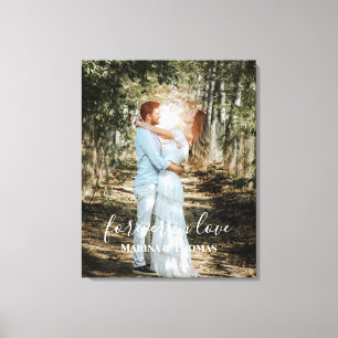 Toile Portrait Mariage personnalisé Calligraphie moderne