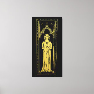 Toile Portrait médiéval anglais 1300 Lady Joan Cobham