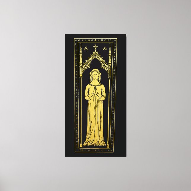 Toile Portrait médiéval anglais 1300 Lady Joan Cobham (Recto)