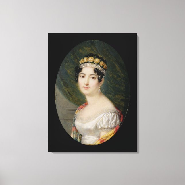 Toile Portrait Miniature de l'impératrice Joséphine (176 (Recto)