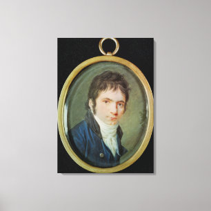 Toile Portrait miniature de Ludwig Van Beethoven, 1802