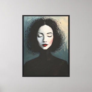 Toile Portrait Moderne d'une Dame Élégante sans Visage