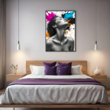 Portrait monochrome pour fille sensuelle avec écla