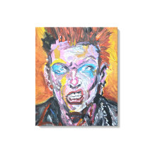 Portrait Néo-Expressionniste de Rock Punk