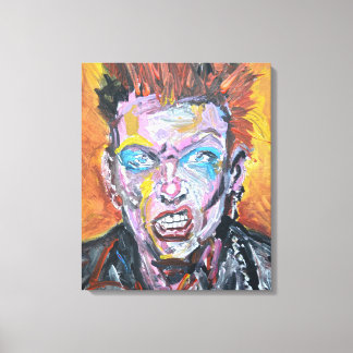 Toile Portrait Néo-Expressionniste de Rock Punk
