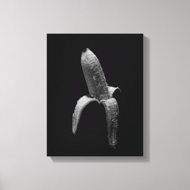 Toile Portrait noir et blanc Banana (Recto)