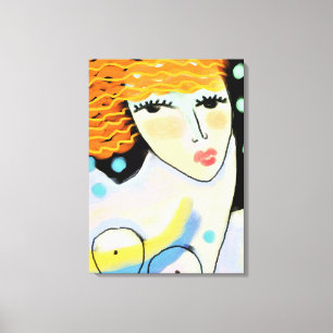 Toile Portrait numérique Abstrait large des yeux de la f