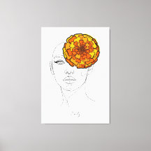 Portrait personnalisé de la fleur de naissance d'o