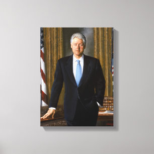 Toile Portrait présidentiel officiel Bill Clinton