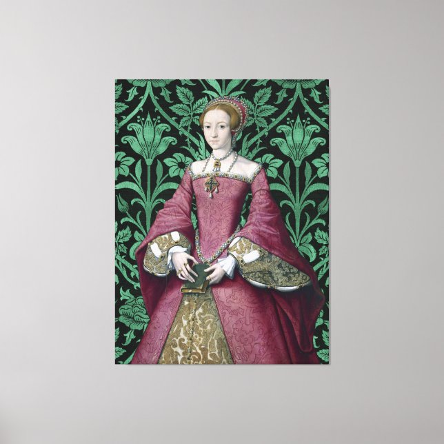 Toile Portrait Princesse Elizabeth Tudor, Reine (Recto)