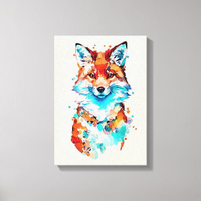 Toile Portrait Red Fox (Recto)