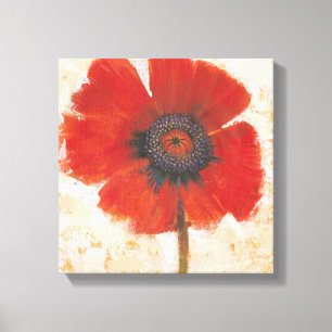 Toile Portrait rouge de pavot