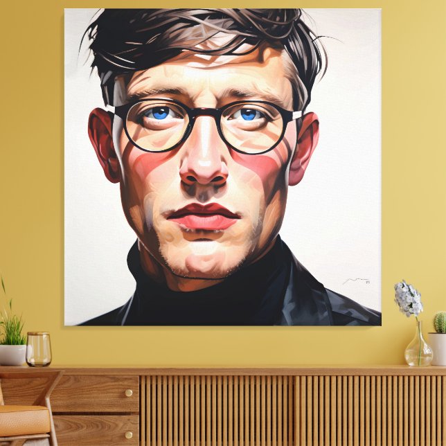 Toile PORTRAIT THE FACEMAN N7 - generativecontent (Insitu(Salon))