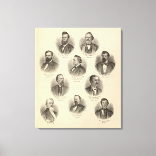 Toile Portraits de Rev H Gilliland, Wm F Terhune