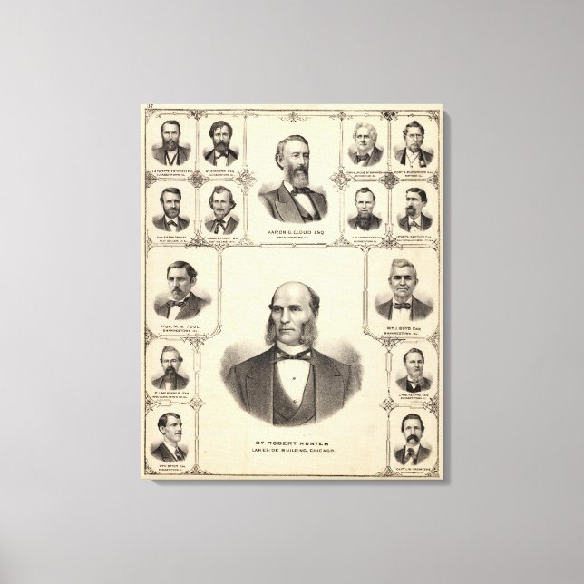 Toile Portraits de Robert Hunter, Aaron G Cloud (Recto)