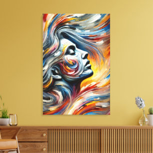 Toile Portraits expressionnistes abstraits humains