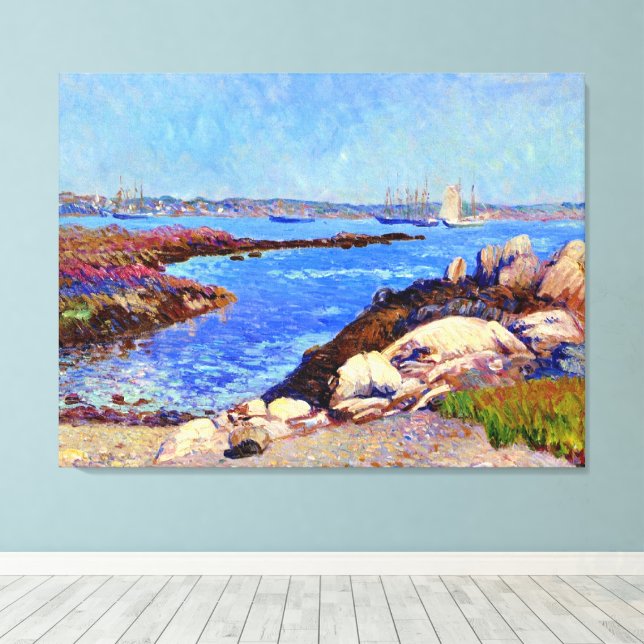 Toile Portsmouth Harbour, NH fine art peinture, (Insitu (Plancher de Bois))