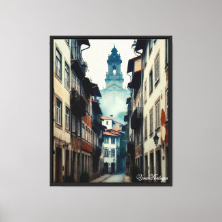 Toile Portugal Vieille Ville Rue Artwork – Portugais Rus