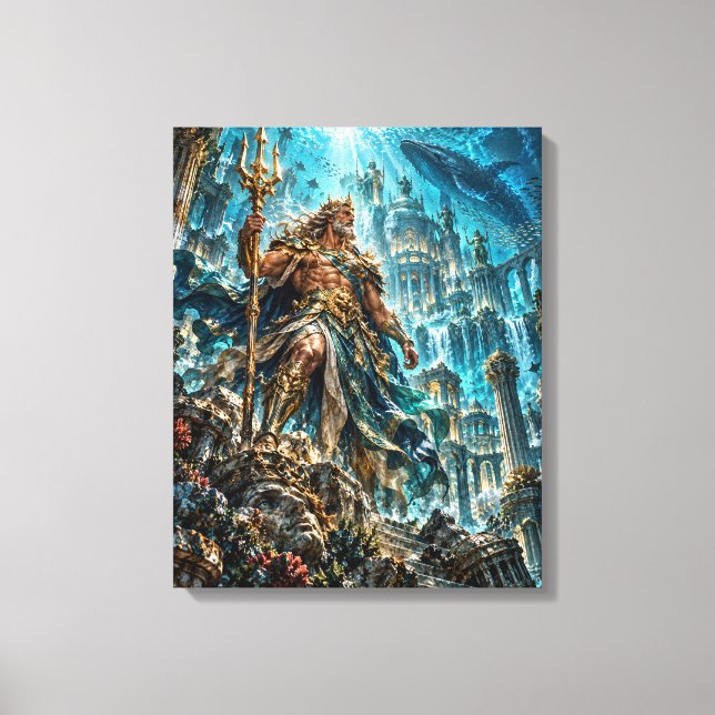 Toile Poséidon – Le Royaume Perdu d'Atlantis (Recto)