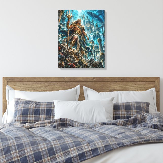 Toile Poséidon – Le Royaume Perdu d'Atlantis (Insitu(Chambre))
