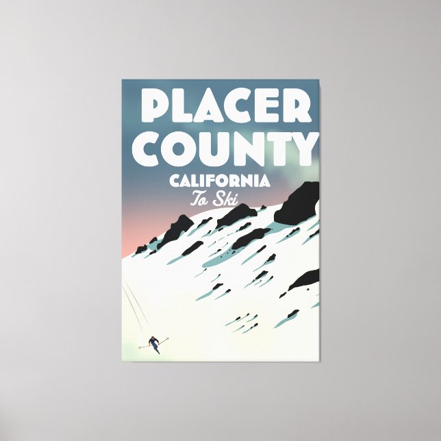 Toile poseur de ski du comté de Placer Californie (Recto)