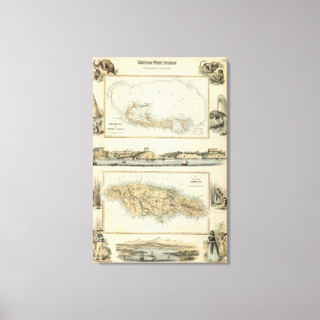 Toile Possessions britanniques d'Indiens de l'Ouest (Recto)