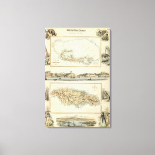 Toile Possessions britanniques d'Indiens de l'Ouest