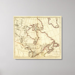 Toile Possessions britanniques en Amérique du Nord