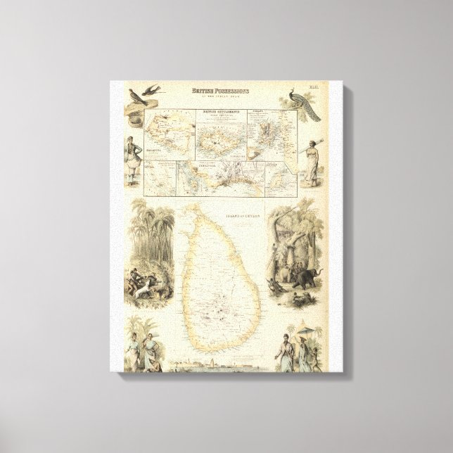Toile Possessions britanniques en mer d'Inde (Recto)