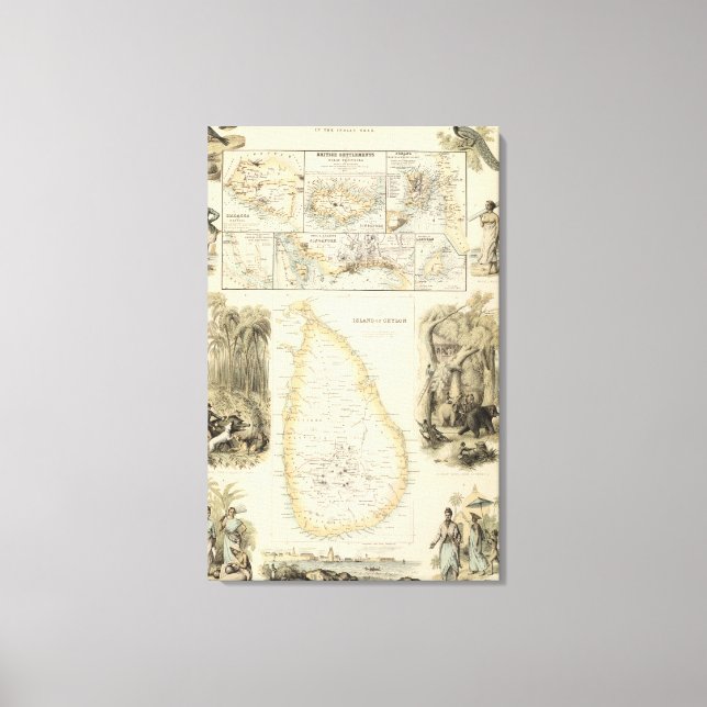 Toile Possessions britanniques en mer d'Inde (Recto)