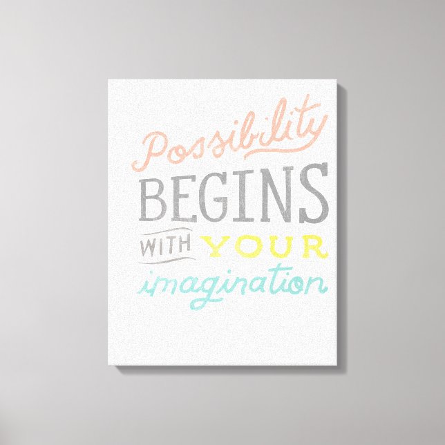 Toile Possibilité Commence Avec Votre Imagination (Recto)