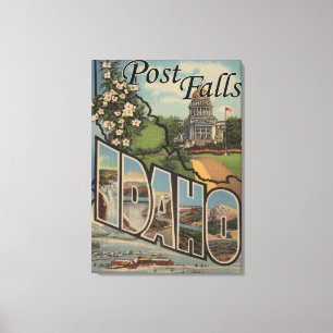 Toile Post Falls, Idaho - Scènes de grandes lettres