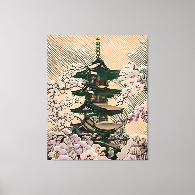 Toile Póster Cuadro Hokan Ji Japón (Recto)