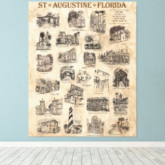 Toile Poster d'art St Augustine, Floride
