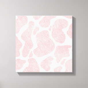 Toile Poster de animal rose Gold White Gros Spots de vac