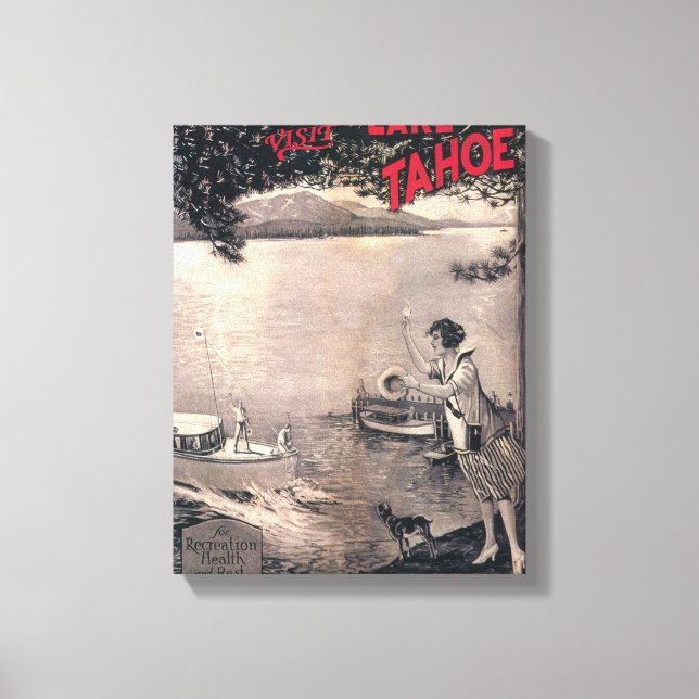 Toile Poster de bateau en bois (Recto)