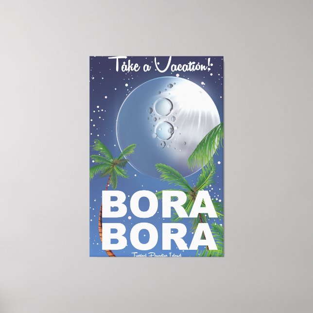Toile Poster de Bora Bora Moon Travel (Recto)
