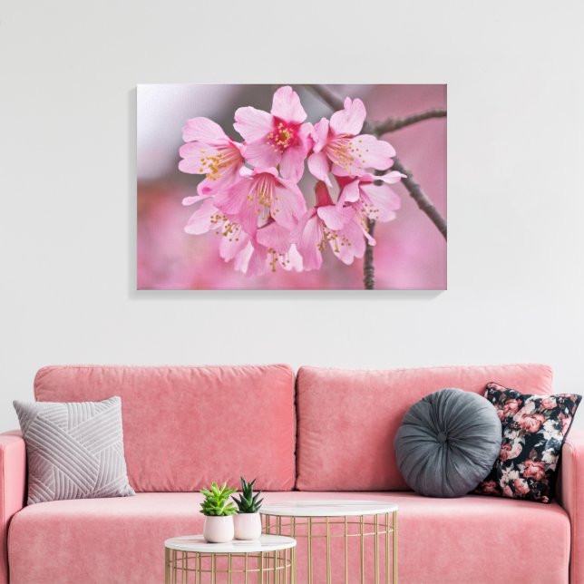 Toile Poster de Bouquet de Cherry Blossom Pink Pastel (Insitu(Salon))