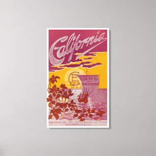 Toile Poster de Californie Land of Promise