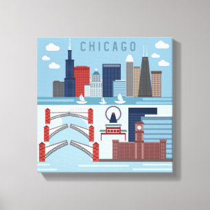 Toile Poster de Chicago Illinois