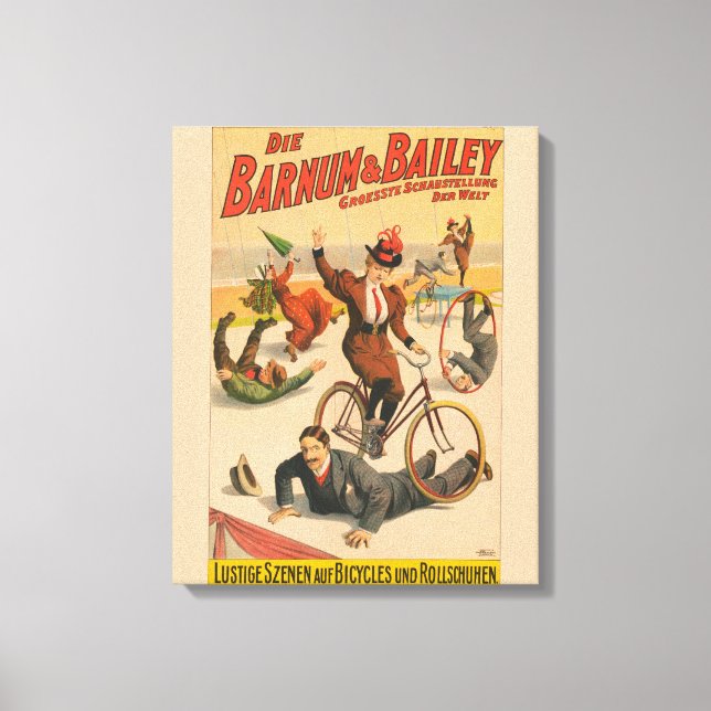 Toile Poster De Cirque Allemand vintage, 1900. (Recto)