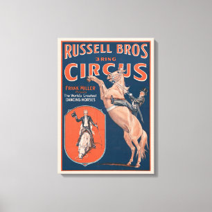 Toile Poster de cirque vintage Russell Brothers.