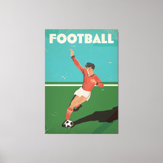 Toile Poster de football vintage (Recto)