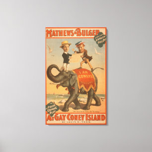 Toile Poster de la comédie musicale "At gay Coney Islan
